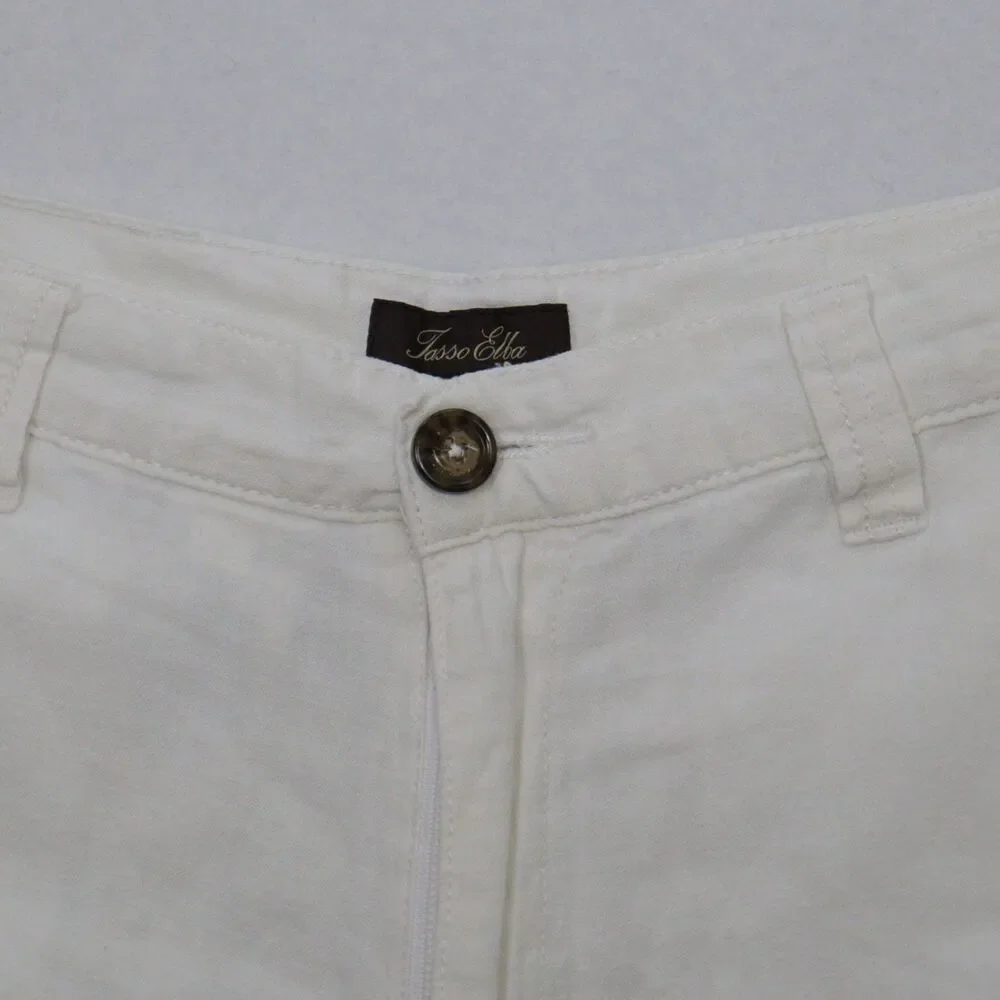 Tasso Elba Men's Cargo Shorts Size 36 Linen Cotton Blend Flat Front Chino - Picture 4 of 8